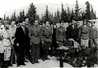 ELAS officers. General S. Sarafis, ELAS Military Commander, fifth from right