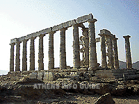 De tempel van Poseidon in Sounio