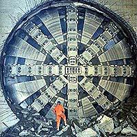 The enormous tunnel boring machine