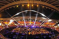 Openingsceremonie in het Olympisch Stadion van Athene in 2004