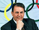 Dr. Jacques Rogge (Belgie), vooriztter van het IOC