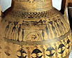 Amphora showing a burial