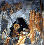 Muurschilderingen in het Petrakis Klooster in Athene