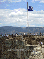 The flag on the Acropolis