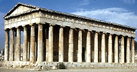 The Temple of Hephaistos on top of the Kolonos Agoraios hill