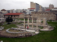 The ruins of the Tetraconch-Megali Pangia church in Athens