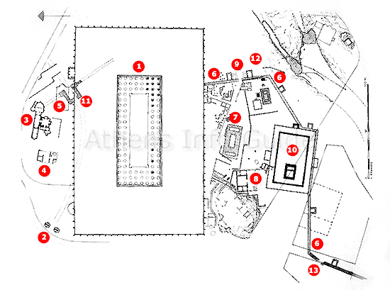 Map of the Temple of Zeus