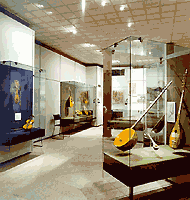 Een deel van het Museum van Griekse Muziekinstrumenten in Athene